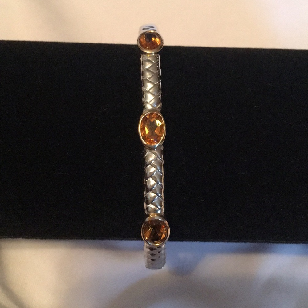 Lord and Taylor .925 and 14K Gold Bangle